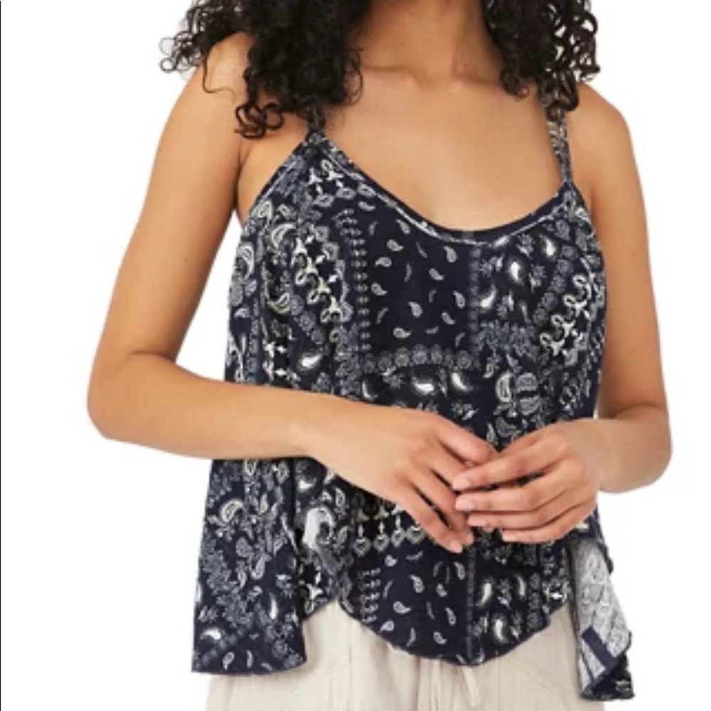 Free people Navy Blue top